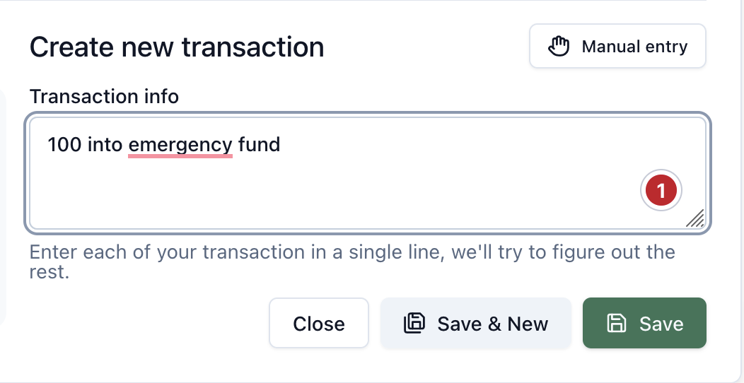 Add transaction